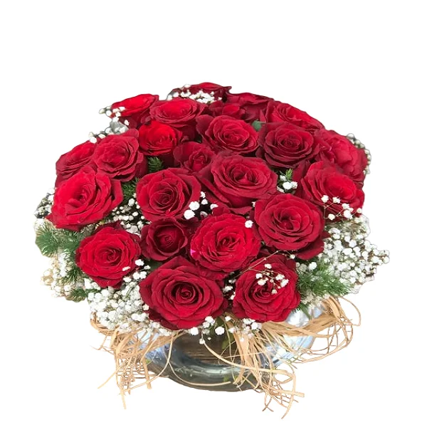 Kırmızı Gül Vazo